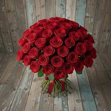 Букет 55 Красных роз Фридом #REPLACE_PRED# Поповке