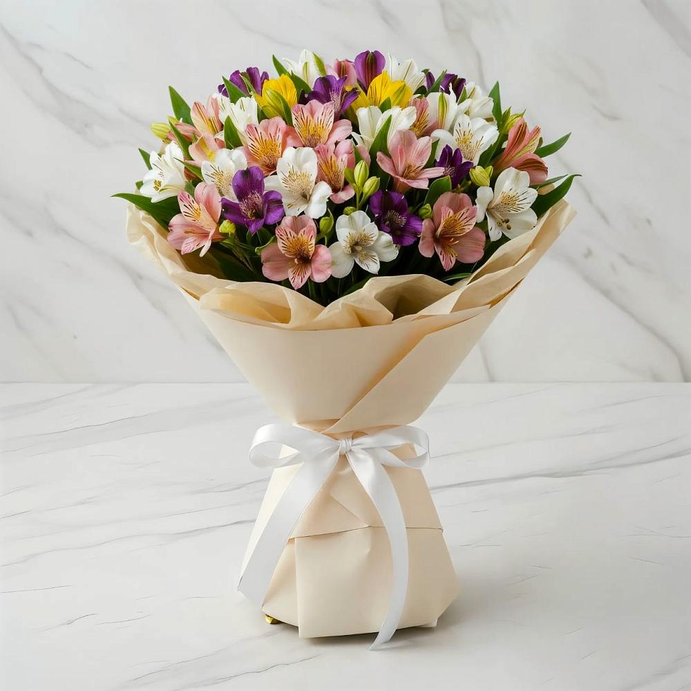 Букет цветов из: Альстромерии в Поповке