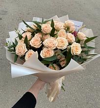 Букет Кремовые розы Латте в Поповке