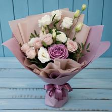 Букет цветов из:  Розы и Лизиантусы #REPLACE_PRED# Поповке