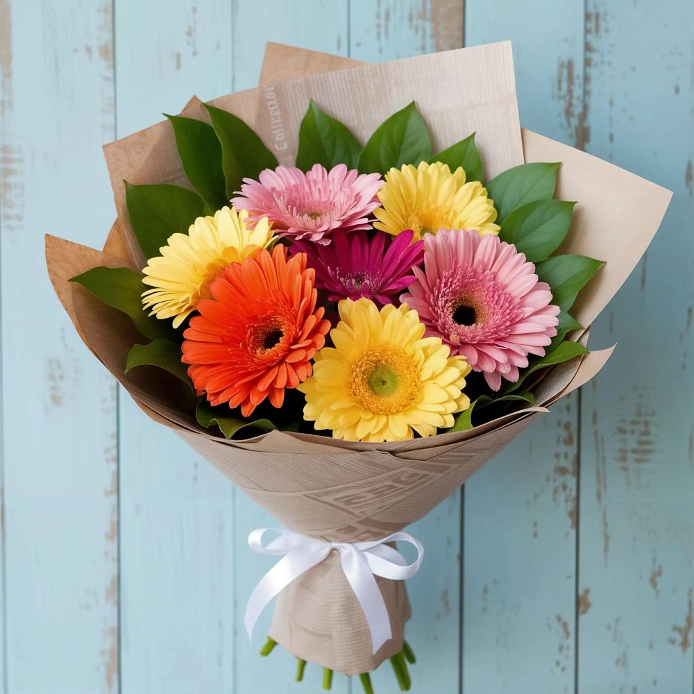 Букет цветов из: Герберы в Поповке