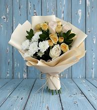 Букет цветов из:  Розы и Хризантемы в Поповке