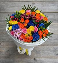 Букет цветов из:  Розы и Хризантемы в Поповке