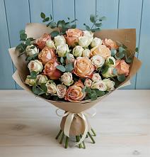 Букет цветов из:  Альстромерии и Розы #REPLACE_PRED# Поповке